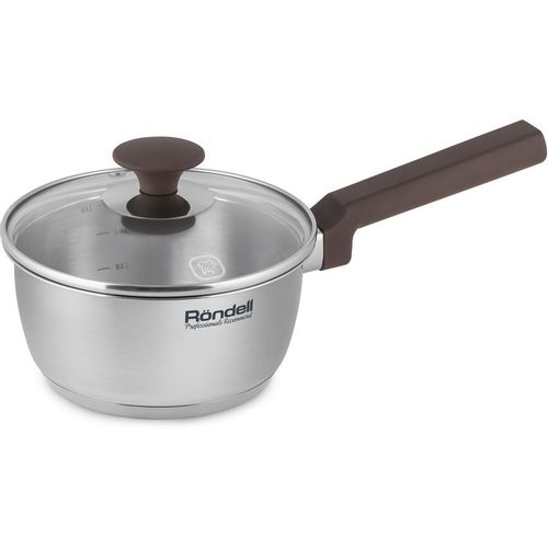 Ковш Rondell Coffee Bean RDS-1643, 1.3л, с крышкой, стальной