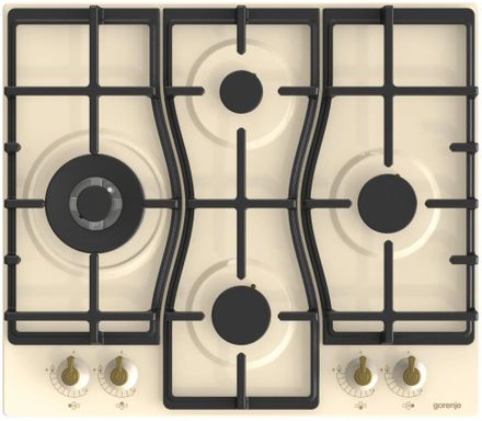 Газовая варочная панель Gorenje GW6D42CLI,  4 конфорки,  эмаль,  бежевый