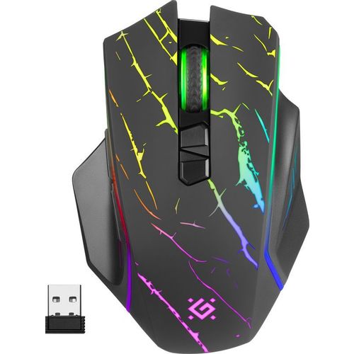 Мышь беспроводная Defender Uran GM-503, игровая, радио, оптическая, USB, 3200dpi, черный [52503]
