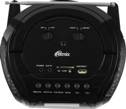 Аудиомагнитола Ritmix RBB-020BT,  черный