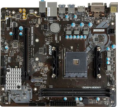 Материнская плата MSI B450M-A PRO MAX, SocketAM4, AMD B450, mATX, Ret ...