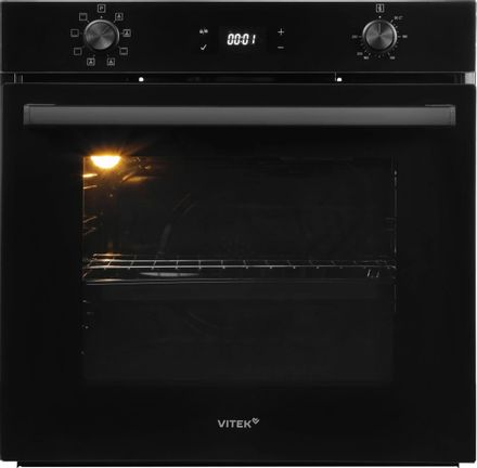 Духовой шкаф электрический Vitek VEO 6480 BG, 68л, стекло черное
