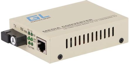 Медиаконвертер GIGALINK GL-MC-UTPF-SC1G-18SM-1310-N