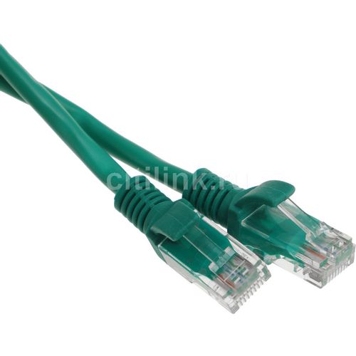 Патч-корд CABLEXPERT PP12-1.5M/G литой (molded), UTP, кат.5E, 1.5м, 4 пары, 26AWG, алюминий омедненный, многожильный, зеленый