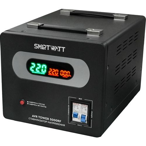 Стабилизатор напряжения SMARTWATT AVR Tower 5000RF черный [4512020370005]