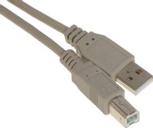 Изображение товара Кабель USB2.0  USB A(m) -  USB B(m),  5м,  серый