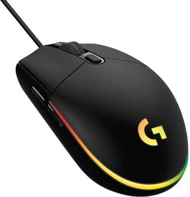 Мышь проводная Logitech G102 LightSync, игровая, оптическая, USB, 8000dpi, черный [910-005823]