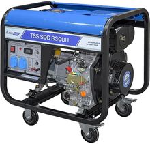 Изображение товара Дизельный генератор ТСС SDG 3300H 3.3кВт на колёсах 220/12 В, открытый