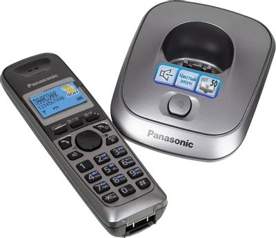 Характеристики Радиотелефон Panasonic KX-TG2511RUM, серый металлик и ...