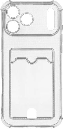 Чехол (клип-кейс) ZIBELINO Silicone Card Holder, для Apple iPhone 17 Pro Max, прозрачный [zsch-iph-17-pro-max-cam-trn]