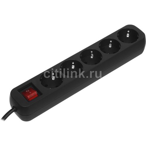 Сетевой удлинитель Defender G518, 1.8м, черный [99341]