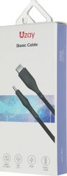 Кабель UZAY 2071002, USB Type-C (m) - USB Type-C (m), 1.20м, черный