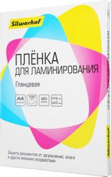 Пленка для ламинирования Silwerhof 80мкм,  216х303 мм,  100шт.,  глянцевая,  A4