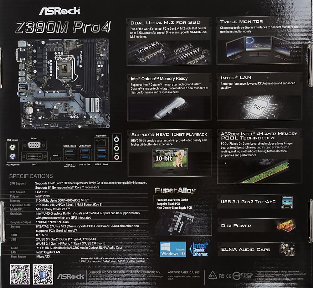 Asrock z390m pro4 shop