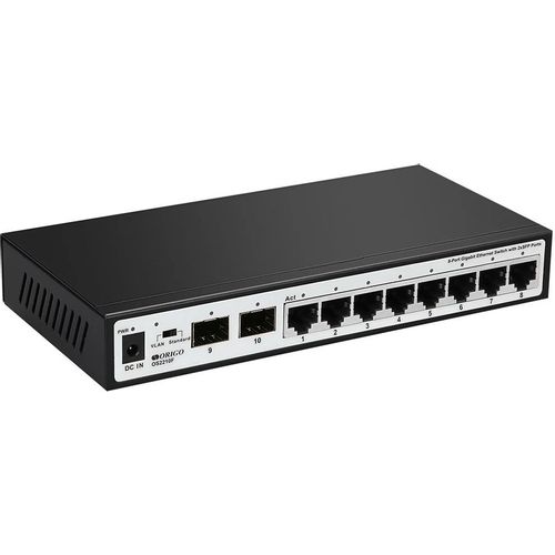 Коммутатор ORIGO OS2210F, неуправляемый, 8 RJ-45, 10/100/1000 Мбит/с [os2210f/a2a]