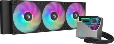 Система водяного охлаждения DeepCool LT360, 4-pin, ARGB, 120мм, черный, retail [r-lt360-bkamnc-g-1](Б/У)
