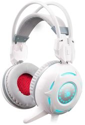 Гарнитура игровая A4TECH Bloody G300,  проводные, белый  / серый