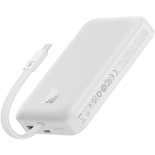 Внешний аккумулятор (Power Bank) BASEUS P1002210B223-00, 10000мAч, белый