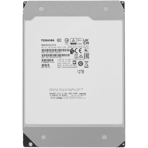 Жесткий диск Toshiba Enterprise Capacity MG09SCA12TE, 12ТБ, HDD, SAS 3.0, 3.5", BULK