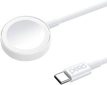 Изображение товара Беспроводное зарядное устройство PERO TC19 USB-C 2.5Вт для часов белое