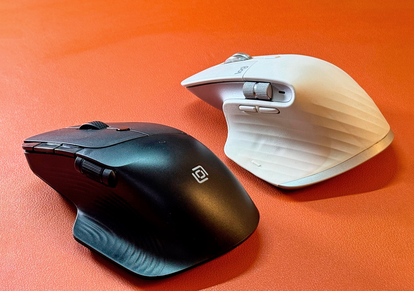 По размерам Oklick почти такая же, разве что мышка Logitech на пару миллиметров шире и выше, а еще у нее чуть больше площадка под большой палец