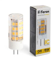 Упаковка ламп LED FERON G4, капсульная, 5Вт, 10 шт.