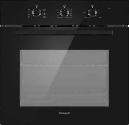 Духовой шкаф электрический WEISSGAUFF EOM 266 PMB, 60л, дверца с 2 стеклами, черный
