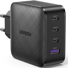 Изображение товара Сетевое зарядное устройство UGREEN CD224,  USB-A,  3xUSB-C, 65Вт, 3A, черный [70774]