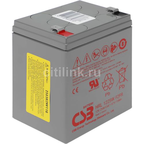Аккумуляторная батарея CSB HRL1225W F2 FR для ИБП, 12В, 5Ач