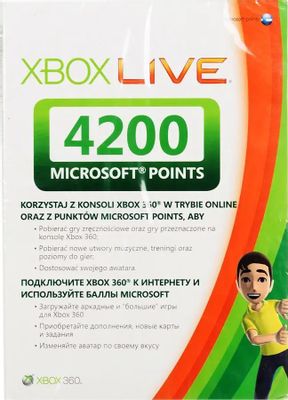 Карта оплаты Microsoft XBOX Live 4200 очков (56P-00225) – купить в ...