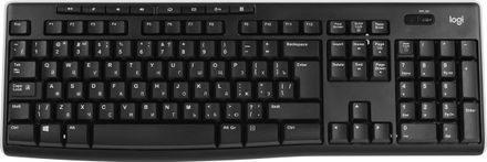 Клавиатура Logitech K270, беспроводная, USB, Радиоканал,  заводское нанесение кириллицы, черный/белый [920-003757]