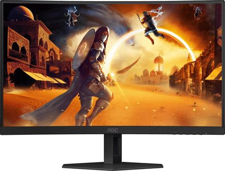 27" Монитор AOC Gaming C27G4ZE, 1920x1080, VA, 280Гц, 1хHDMI, 1хDP, изогнутый, черный/красный и черный
