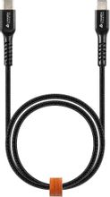 Изображение товара Кабель LYAMBDA LCLm05-BK,  Lightning (m) -  USB Type-C (m),  0.5м,  MFI,  в оплетке,  3A,  черный