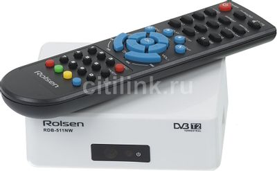 Ресивер DVB-T2 Rolsen RDB-511N, белый – купить в Ситилинк | 790349