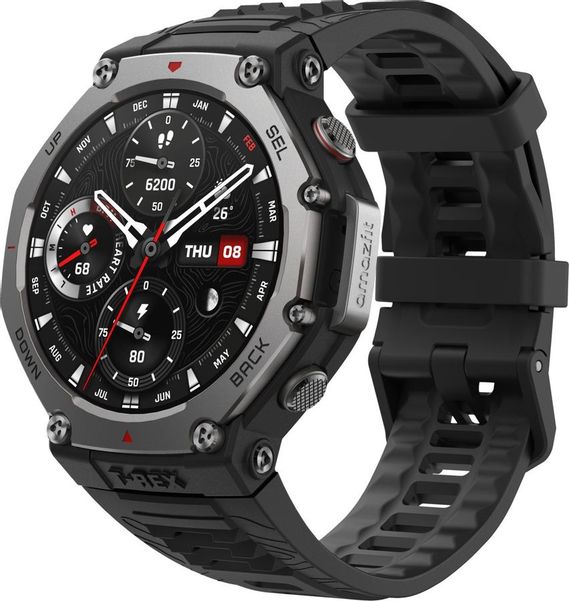 Смарт-часы AMAZFIT T-Rex 3 A2323,  48.5мм,  1.5",  темно-серый/темно-серый [1746721]