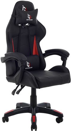 Кресло игровое GAMELAB Tetra, экокожа, до 120кг, шарнирные подлокотники, черный/красный