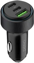 Изображение товара Автомобильное зарядное устройство PERO AС07BL,  USB-A,  2xUSB-C, 66Вт, 3A, черный
