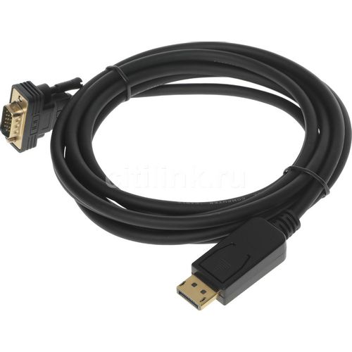 Кабель-переходник видео 1.1v, DisplayPort (m) - VGA (m), ver 1.1, 3м, черный