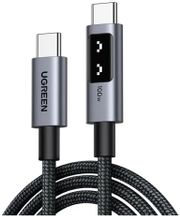 Изображение товара Кабель UGREEN L509,  USB Type-C (m) -  USB Type-C (m),  2м,  в оплетке,  черный / серый [35512]