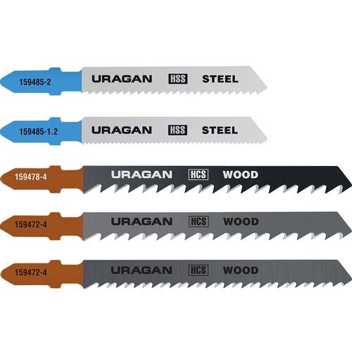 Набор пилок URAGAN 159489-H5_z02, по дереву, металлу, 1.2 — 4 мм, 5шт