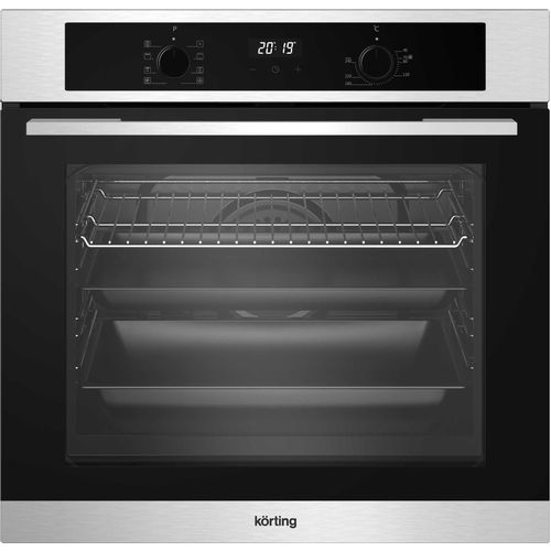 Духовой шкаф электрический Korting OKB 691 CSX, 60л, дверца с 2 стеклами, нержавеющая сталь/черный