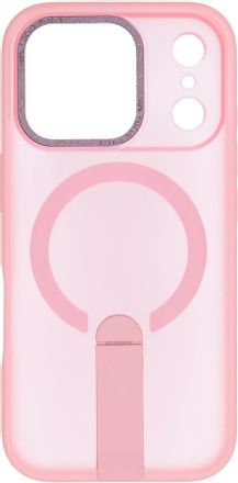 Чехол (клип-кейс) ZIBELINO Shine, для Apple iPhone 17 Pro, розовый [zms-apl-17-pro-sh-st-pnk]