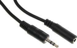Изображение товара Аудиокабель NingBo Jack 3.5 (м) - Jack 3.5 (ф), 1 м, черный надежный