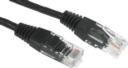 Патч-корд LanMaster вилка RJ-45, вилка RJ-45, кат.5E, ПВХ, 2м, черный
