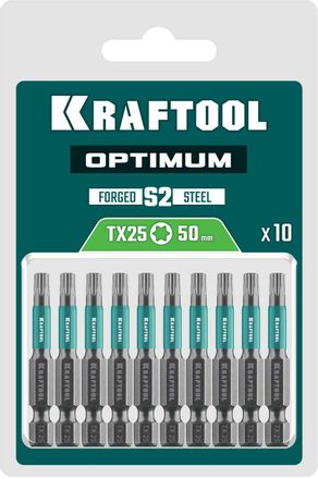 Набор бит Kraftool 26126-25-50-10,  универсальные,  Е 1/4,  10шт