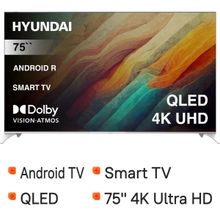 Изображение товара 75 Телевизор Hyundai H-LED75QBU7500 4K QLED Smart TV Android HDR Dolby Atmos