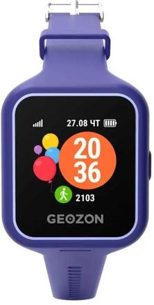Смарт-часы GEOZON G-Kids Life,  44мм,  1.3",  синий/синий [g-w12dblu](Б/У)