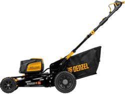 Газонокосилка аккумуляторная DENZEL RLMS560-62,  56см, самоходная, 4Ач, с 1 АКБ, с ЗУ