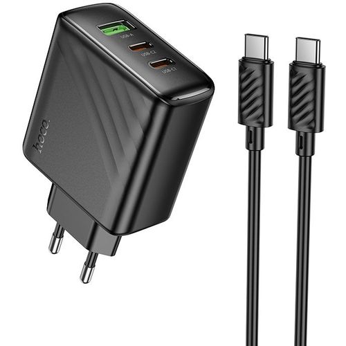Сетевое зарядное устройство Hoco CS26A Article, USB-A, 2xUSB-C, 45Вт, 3A, черный [pd45w]