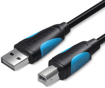 Кабель USB2.0 VENTION VAS-A16-B150,  USB 2.0 A(m) (прямой) -  USB B(m) (прямой),  круглое,  1.5м,  черный